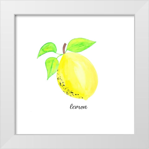 Easy Peasy Lemon Kitchen 1 White Modern Wood Framed Art Print by LightBoxJournal