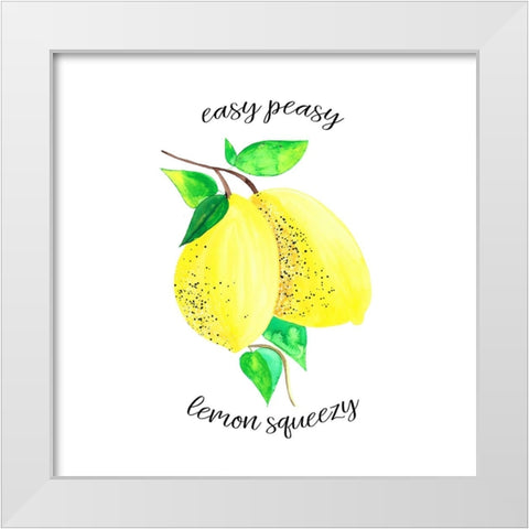 Easy Peasy Lemon Kitchen 2 White Modern Wood Framed Art Print by LightBoxJournal