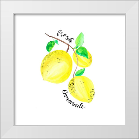 Easy Peasy Lemon Kitchen 4 White Modern Wood Framed Art Print by LightBoxJournal