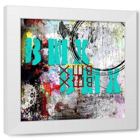 Extreme BMX TYPE White Modern Wood Framed Art Print by LightBoxJournal