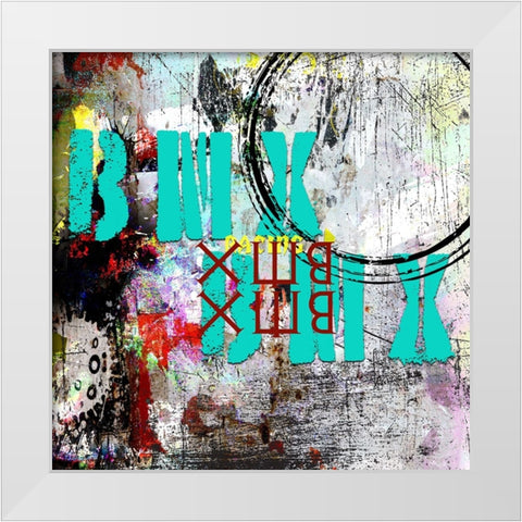 Extreme BMX TYPE White Modern Wood Framed Art Print by LightBoxJournal