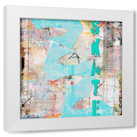 Extreme Skate Boarder TYPE White Modern Wood Framed Art Print by LightBoxJournal