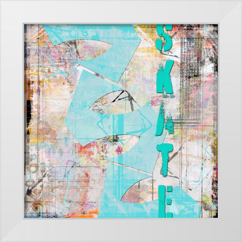 Extreme Skate Boarder TYPE White Modern Wood Framed Art Print by LightBoxJournal