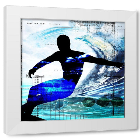Extreme Surfer 4 White Modern Wood Framed Art Print by LightBoxJournal