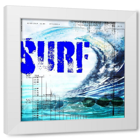 Extreme Surfer TYPE White Modern Wood Framed Art Print by LightBoxJournal