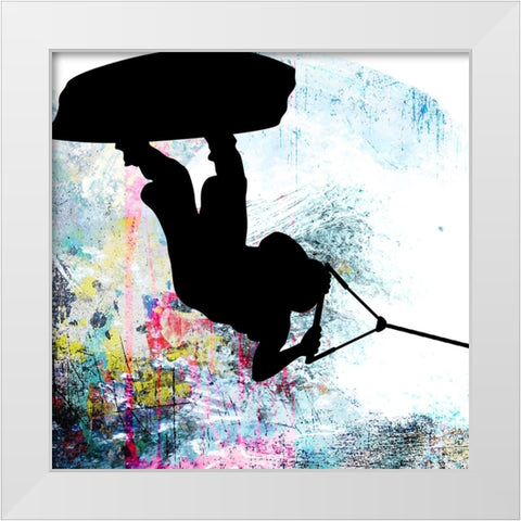 Extreme Wakeboard 1 White Modern Wood Framed Art Print by LightBoxJournal