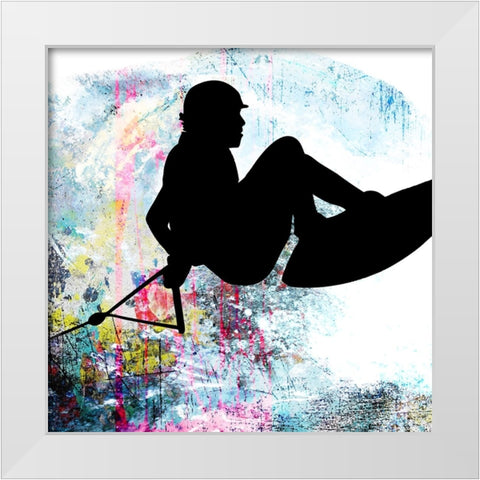 Extreme Wakeboard 5 White Modern Wood Framed Art Print by LightBoxJournal