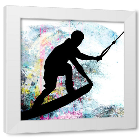 Extreme Wakeboard 6 White Modern Wood Framed Art Print by LightBoxJournal