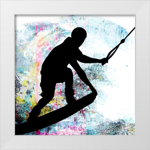 Extreme Wakeboard 6 White Modern Wood Framed Art Print by LightBoxJournal