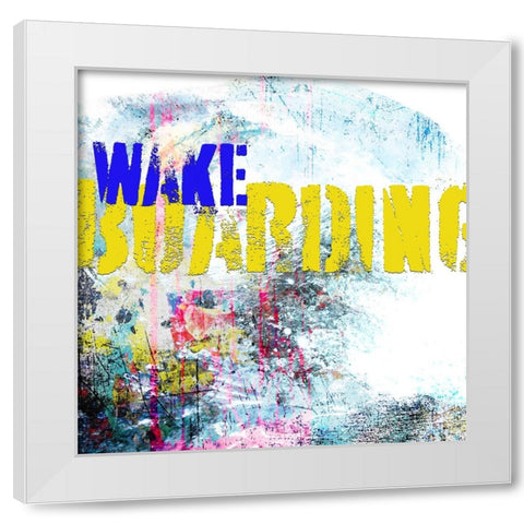 Extreme Wakeboard TYPE White Modern Wood Framed Art Print by LightBoxJournal