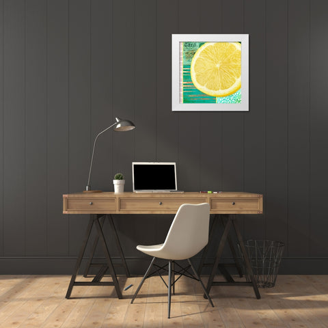 Gypsy Lemons 1 White Modern Wood Framed Art Print by LightBoxJournal