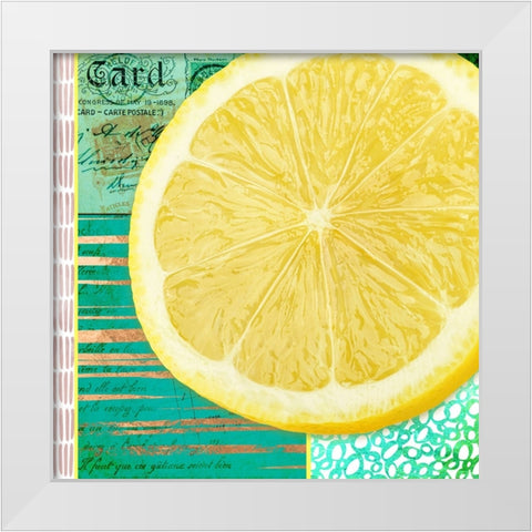 Gypsy Lemons 1 White Modern Wood Framed Art Print by LightBoxJournal