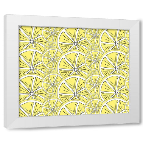 Just Lemons 4 White Modern Wood Framed Art Print by LightBoxJournal