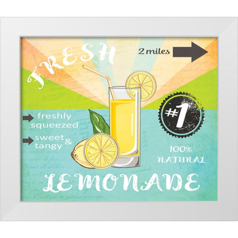 Simply Lemonade 1 White Modern Wood Framed Art Print by LightBoxJournal
