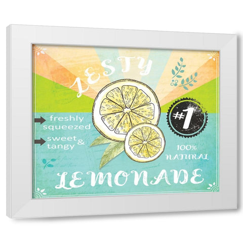 Simply Lemonade 2 White Modern Wood Framed Art Print by LightBoxJournal