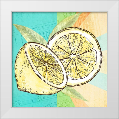 Simply Lemonade 5 White Modern Wood Framed Art Print by LightBoxJournal