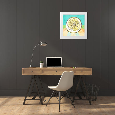 Simply Lemonade 6 White Modern Wood Framed Art Print by LightBoxJournal