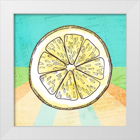 Simply Lemonade 6 White Modern Wood Framed Art Print by LightBoxJournal