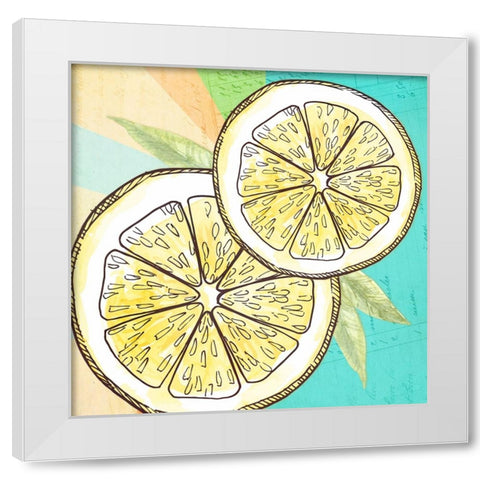 Simply Lemonade 7 White Modern Wood Framed Art Print by LightBoxJournal