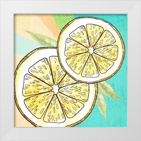 Simply Lemonade 7 White Modern Wood Framed Art Print by LightBoxJournal