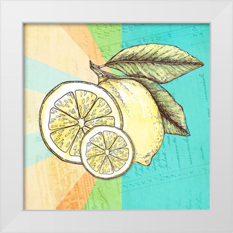 Simply Lemonade 8 White Modern Wood Framed Art Print by LightBoxJournal