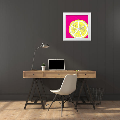 Summer time Citrus fun 1 White Modern Wood Framed Art Print by LightBoxJournal