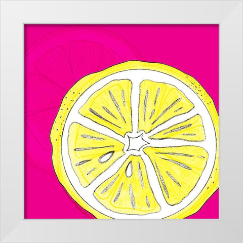 Summer time Citrus fun 1 White Modern Wood Framed Art Print by LightBoxJournal