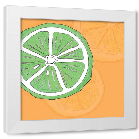 Summer time Citrus fun 2 White Modern Wood Framed Art Print by LightBoxJournal