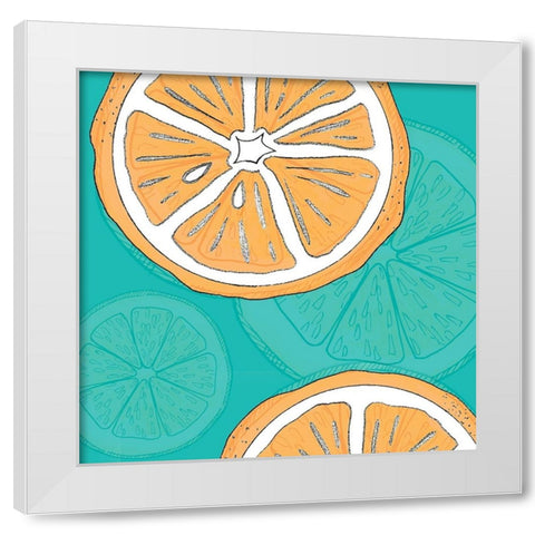 Summer time Citrus fun 3 White Modern Wood Framed Art Print by LightBoxJournal