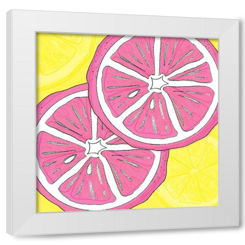 Summer time Citrus fun 4 White Modern Wood Framed Art Print by LightBoxJournal