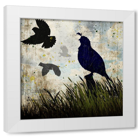 Classic Pointer 03 Quail White Modern Wood Framed Art Print by LightBoxJournal