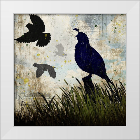 Classic Pointer 03 Quail White Modern Wood Framed Art Print by LightBoxJournal