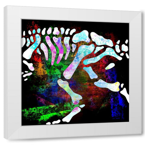 Dino Bones T-Rex series 2 White Modern Wood Framed Art Print by LightBoxJournal
