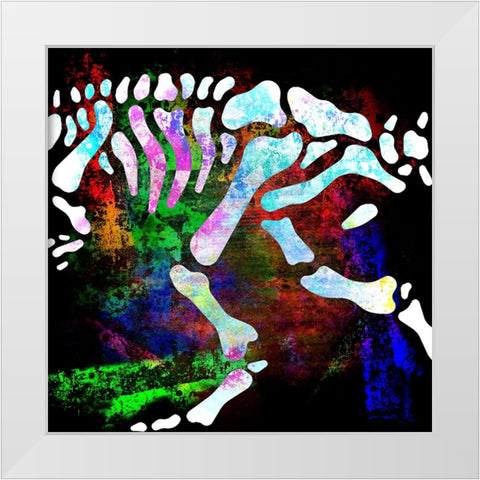 Dino Bones T-Rex series 2 White Modern Wood Framed Art Print by LightBoxJournal