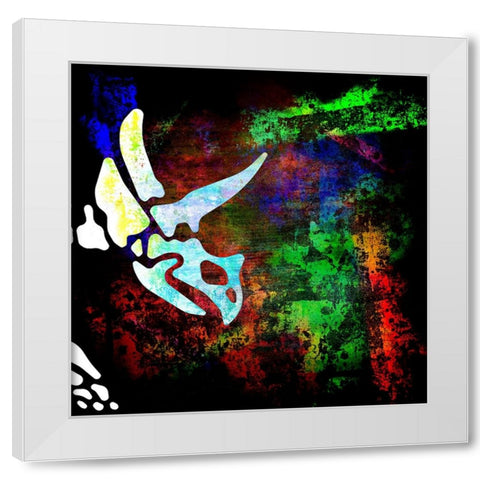 Dino Bones Trieratops series 03 White Modern Wood Framed Art Print by LightBoxJournal