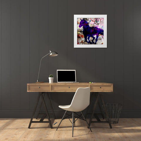 My Painted Pony 01 White Modern Wood Framed Art Print by LightBoxJournal