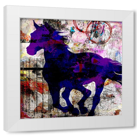 My Painted Pony 01 White Modern Wood Framed Art Print by LightBoxJournal