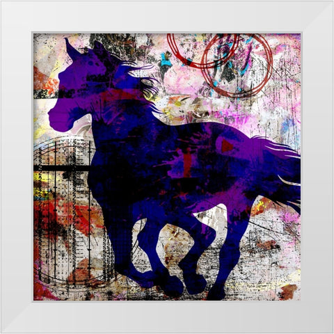 My Painted Pony 01 White Modern Wood Framed Art Print by LightBoxJournal