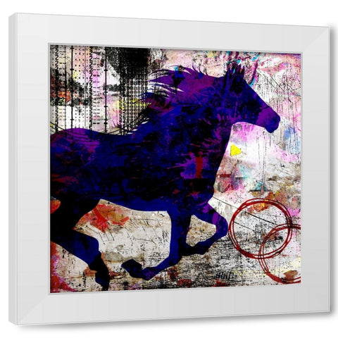 My Painted Pony 02 White Modern Wood Framed Art Print by LightBoxJournal