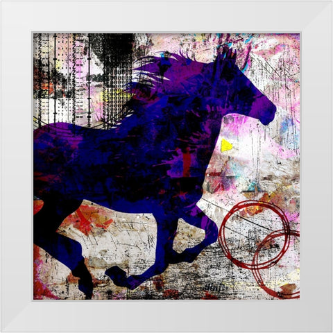 My Painted Pony 02 White Modern Wood Framed Art Print by LightBoxJournal