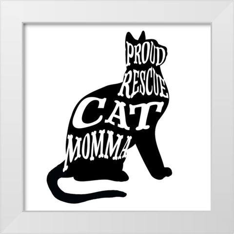 RescueCat 01 White Modern Wood Framed Art Print by LightBoxJournal