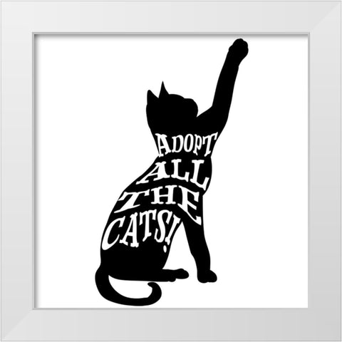 RescueCat 02 White Modern Wood Framed Art Print by LightBoxJournal