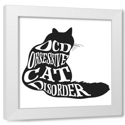 RescueCat 03 White Modern Wood Framed Art Print by LightBoxJournal