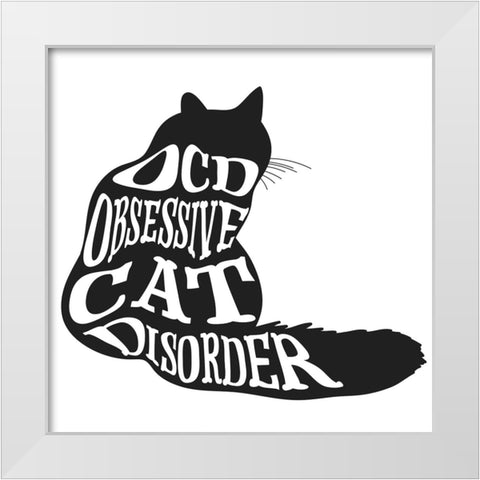 RescueCat 03 White Modern Wood Framed Art Print by LightBoxJournal