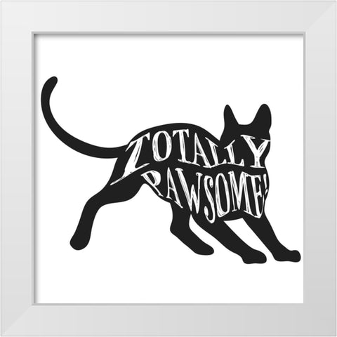 RescueCat 04 White Modern Wood Framed Art Print by LightBoxJournal