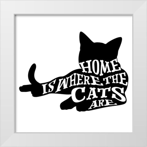 RescueCat 06 White Modern Wood Framed Art Print by LightBoxJournal