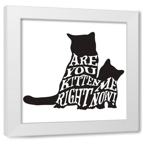 RescueCat 011 White Modern Wood Framed Art Print by LightBoxJournal