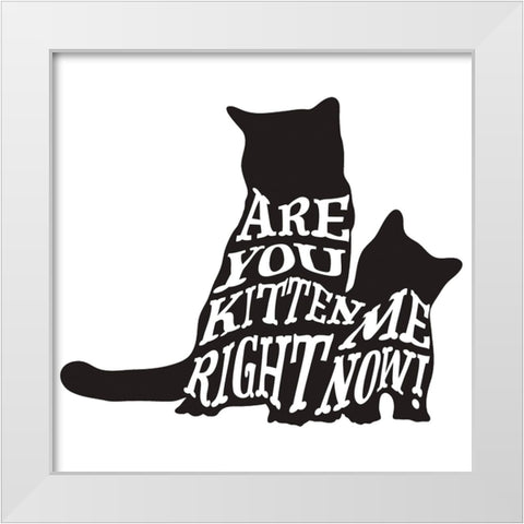 RescueCat 011 White Modern Wood Framed Art Print by LightBoxJournal