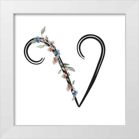 V White Modern Wood Framed Art Print by LightBoxJournal
