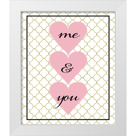 Love you 02 White Modern Wood Framed Art Print by LightBoxJournal